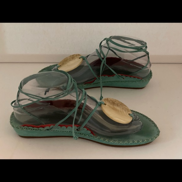 “BCBG” Gladiator Wrap Suede Sandals - Picture 5 of 8